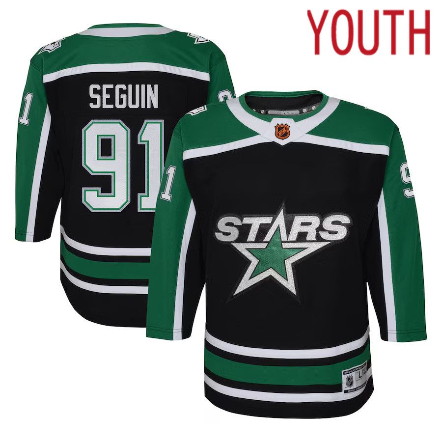 Youth Dallas Stars 91 Tyler Seguin Black Special Edition Premier Player NHL Jersey